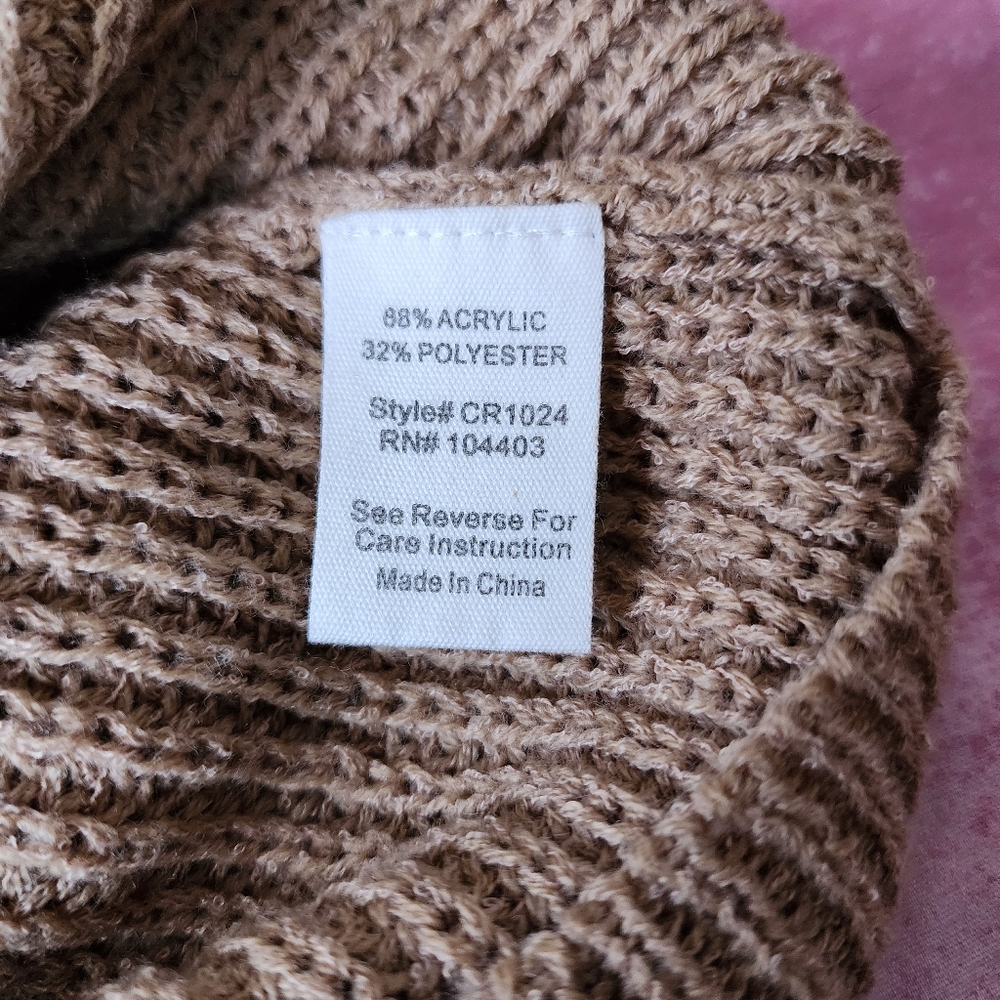 MINE Beige/Tan Knitted Sweater Vest Size M - Picture 6 of 6